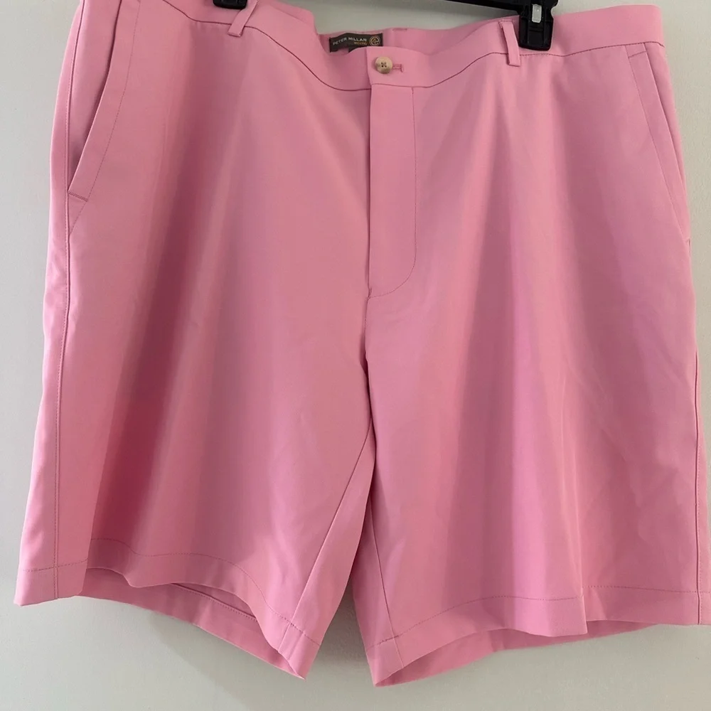 Peter Millar Light Pink Men's Flat Front Shorts